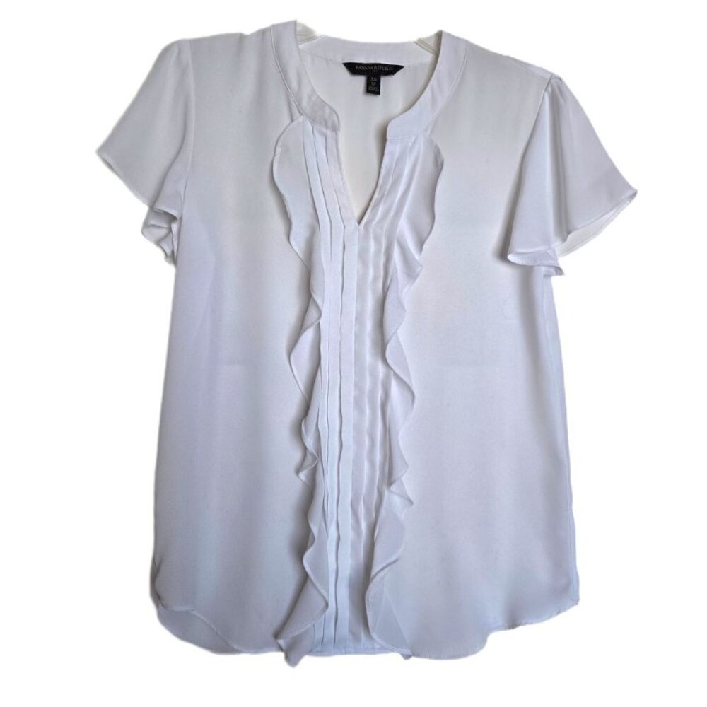 Banana Republic White Blouse - Size XS (US 0–2)